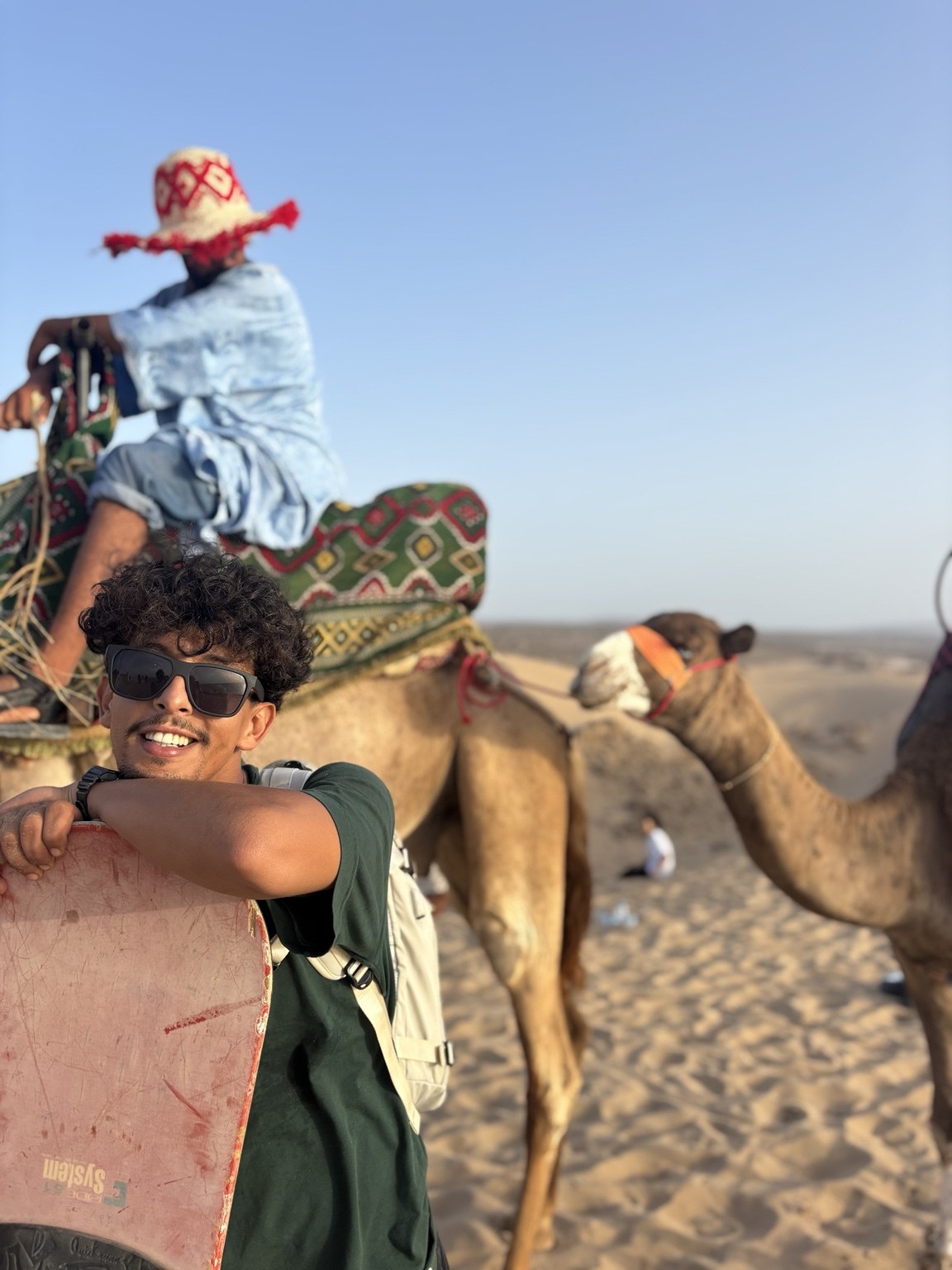 A camel ride with views across the dunes